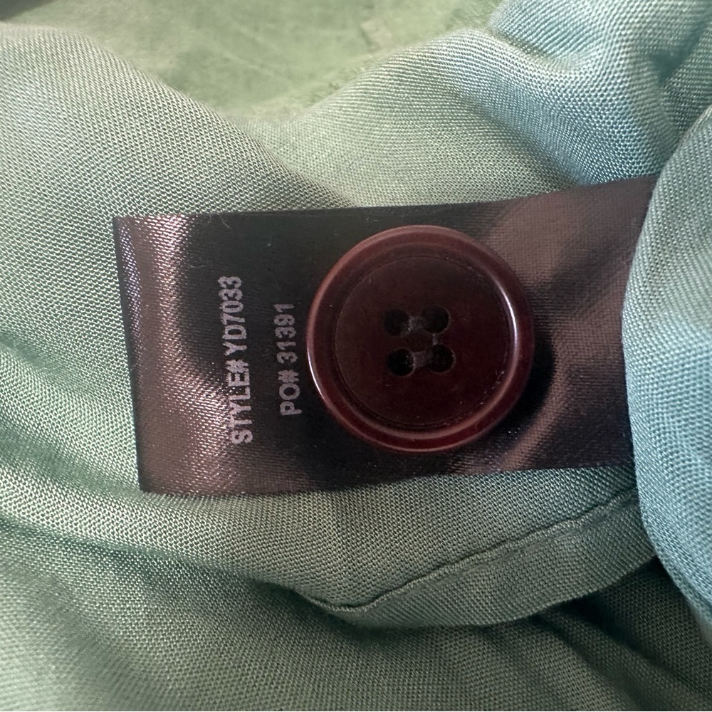 Lulus Draper’s Dream Retro Green Wrap Dress with Buttons NWT - Picture 15 of 16